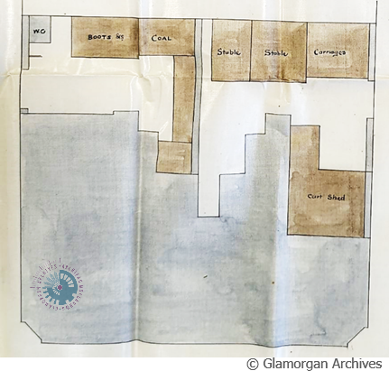 Original drawing of The Cottage Pub, Cardiff